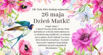 Najserdeczniejsze życzenia z okazji Dnia Matki