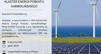 Spotkanie informacyjne odnośnie pojawiających się dofinansowań OZE dla przedsiębiorców