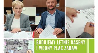 Budujemy zewnętrzne baseny i wodny plac zabaw w Pilawie! Umowa podpisana