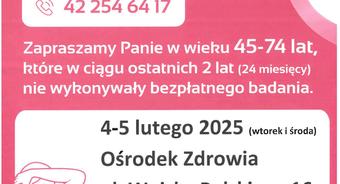 Bezpłatne badania mammograficzne w Pilawie