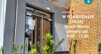 W poniedziałek 14.08 Urząd Miasta i Gminy w Pilawie pracuje normalnie
