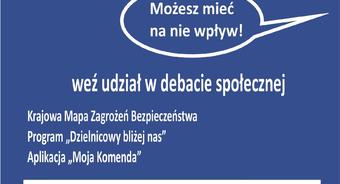 Porozmawiajmy o bezpieczeństwie - weź udział w debacie społecznej!