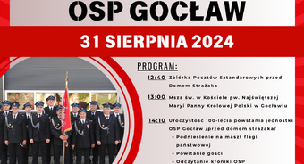 Zaproszenie na obchody 100-lecia OSP Gocław!
