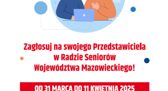 Trwają wybory do Rady Seniorów Województwa Mazowieckiego