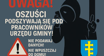 Uwaga na oszustów podających się za  pracowników Urzędu!