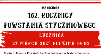 Zaproszenie na obchody 162. rocznicy Powstania Styczniowego