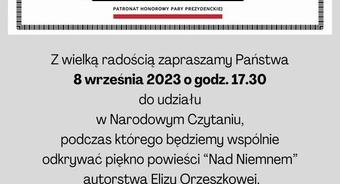Zapraszamy do udziału w "Narodowym Czytaniu 2023"!