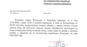 Szkolenie z zakresu ochrony zwierząt podczas uboju