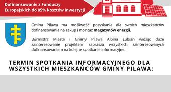 Odnawialne Źródła Energii - spotkanie informacyjne dla Mieszkańców Gminy