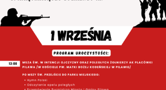 Zaproszenie na obchody 85. rocznicy wybuchu II wojny światowej